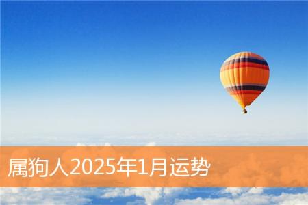 属狗人2025年1月运势